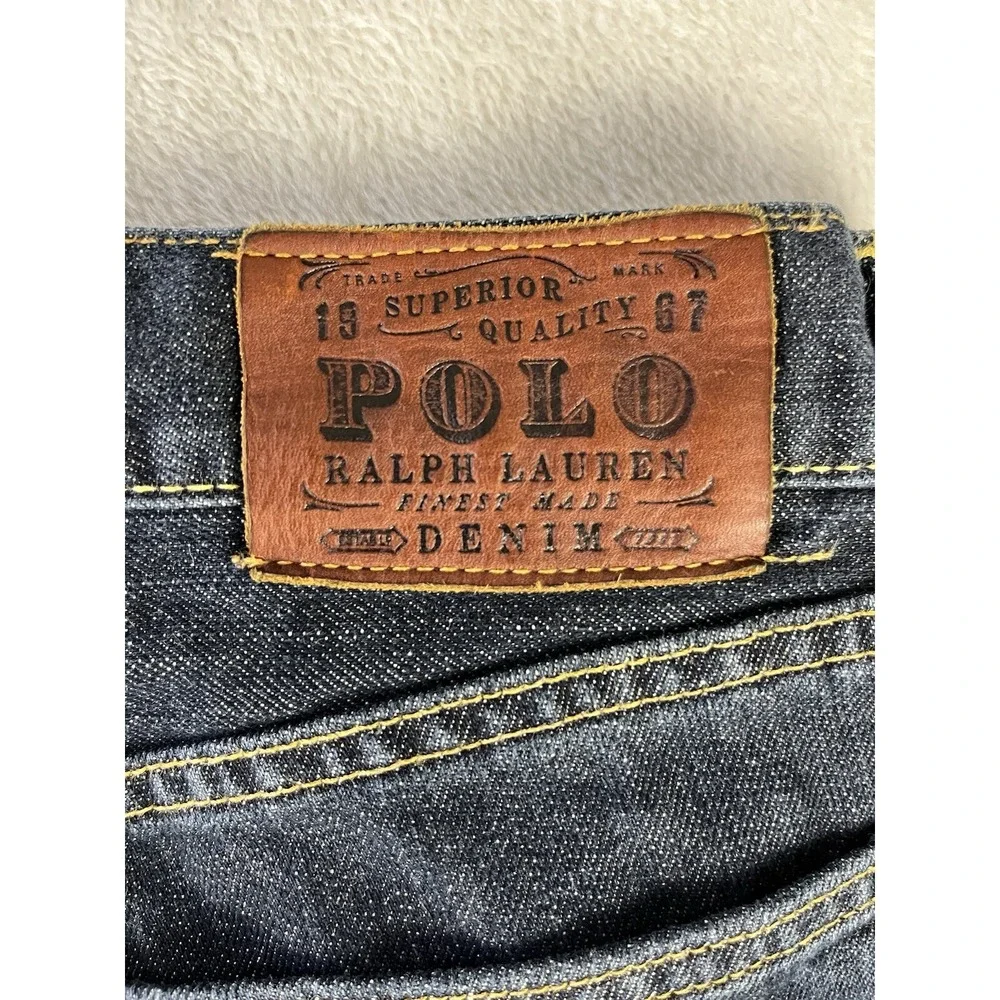 VTG POLO RALPH LAUREN Jeans Men 33x30 Black 381 Slim Fit Final Destination USA